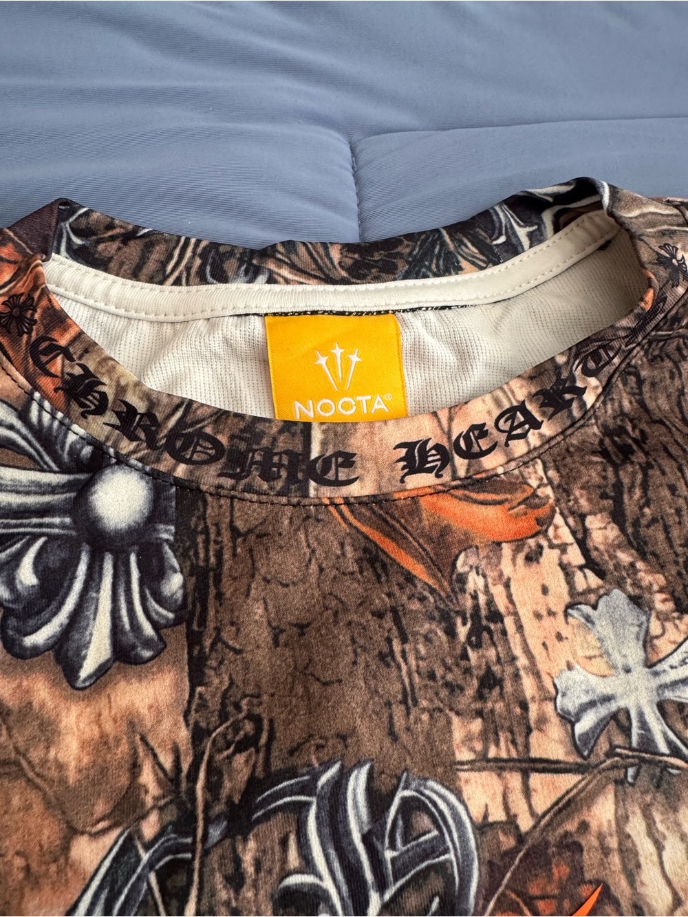 Chrome Hearts Brown Black Orange Graphic Short Sleeve Tee